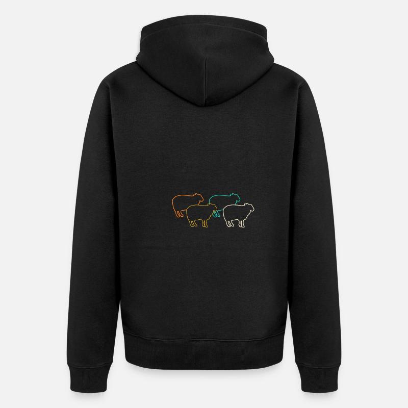 Schäfer Schaf - Unisex Premium Bio Zip Hoodie - Schwarz