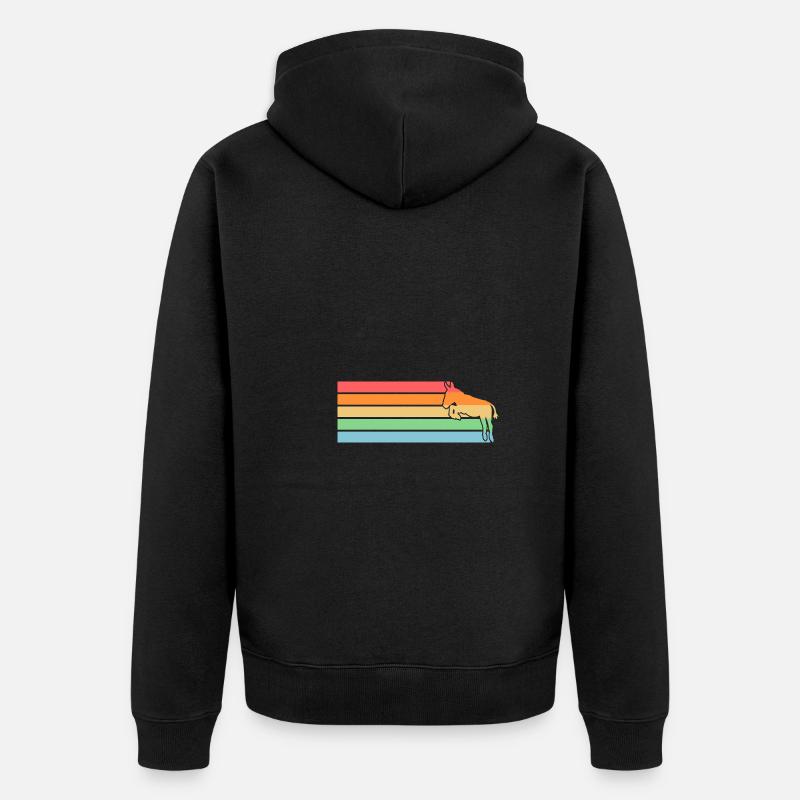 Esel - Unisex Premium Bio Zip Hoodie - Schwarz
