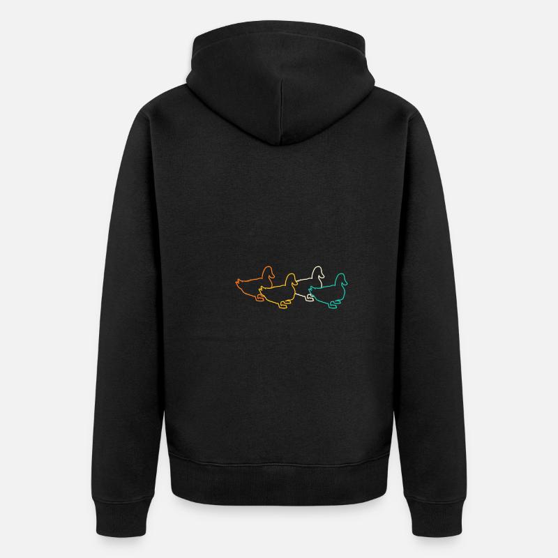 Enten - Unisex Premium Bio Zip Hoodie - Schwarz