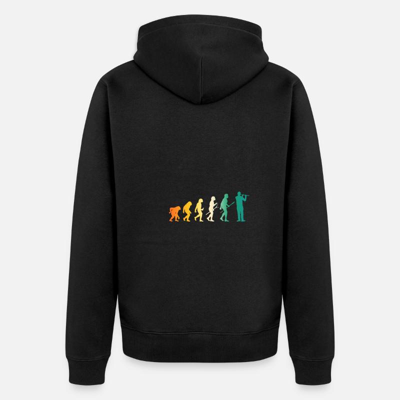 Flûtiste Evolution Flûte - Veste à capuche bio Premium Unisexe - noir