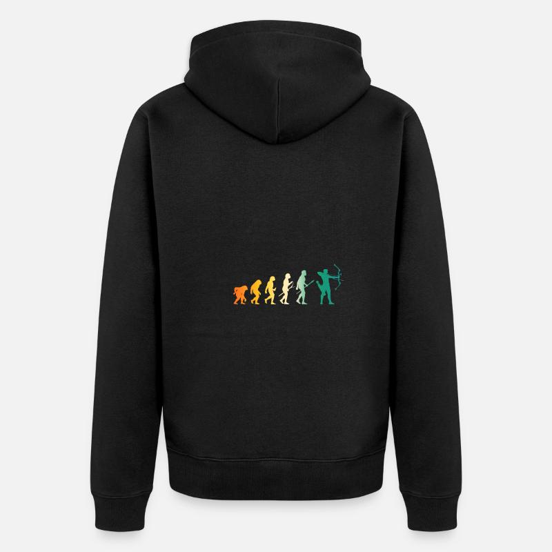 Archer Evolution Archery - Unisex Premium Organic Zip Hoodie - black