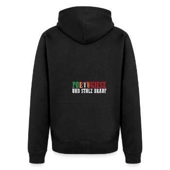 Portugal portugais - Veste à capuche bio Premium Unisexe - noir - Dos - Nico (187cm)