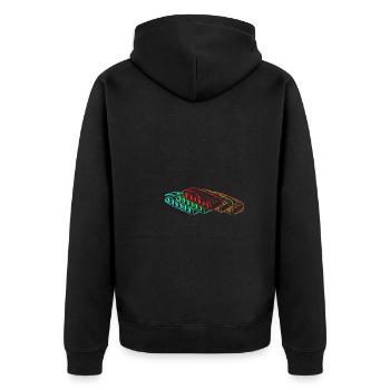 Harmonica Harmonica - Unisex Premium Organic Zip Hoodie - black - Back - Nico (187cm)
