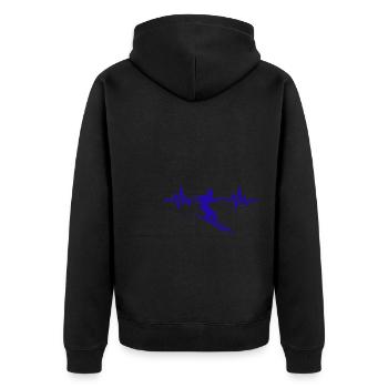 Heartbeat Ski Ski freestyle - Veste à capuche bio Premium Unisexe - noir - Dos - Nico (187cm)