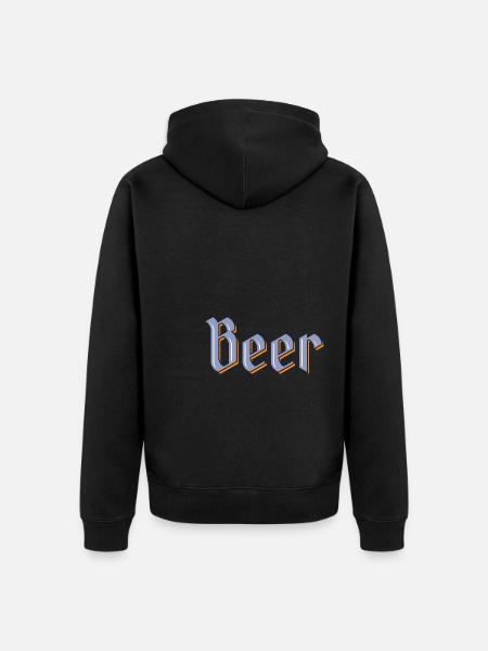 Beer - Unisex Premium Organic Zip Hoodie - black