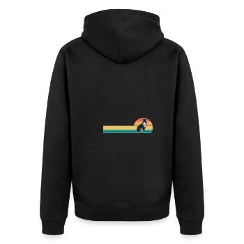 Border Collie - Veste à capuche bio Premium Unisexe - noir - Dos - Nico (187cm)
