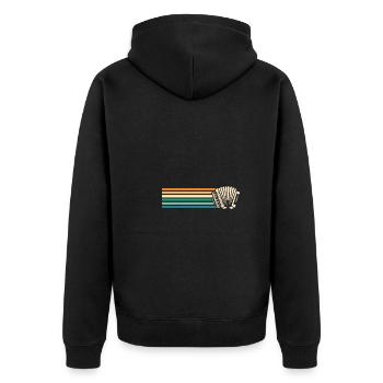 Akkordeonspieler Akkordeon - Unisex Premium Bio Zip Hoodie - Schwarz - Hinten - Nico (187cm)