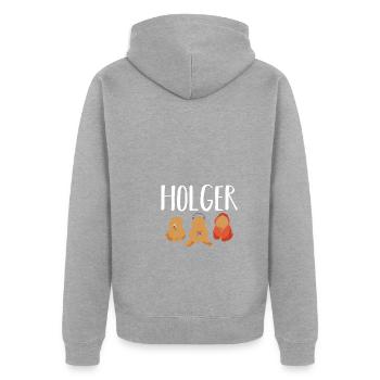 Gamer Zocker Zocken Gaming Holger - Veste à capuche bio Premium Unisexe - gris chiné - Dos - Nico (187cm)