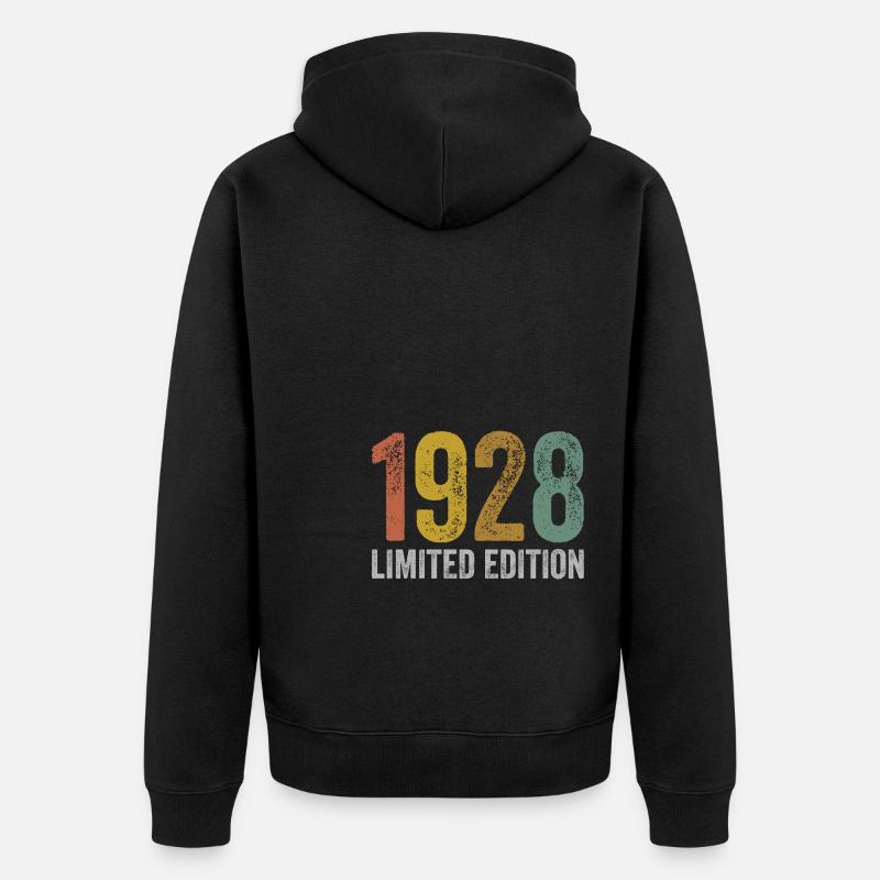 Millésime 1928 édition limitée anniversaire - Veste à capuche bio Premium Unisexe - noir