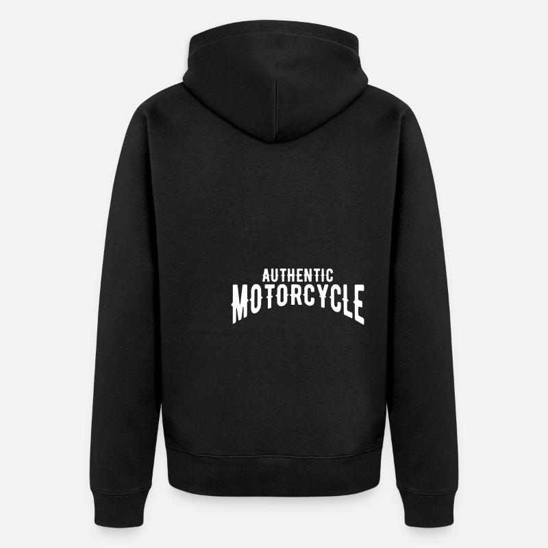 Authentic Motorcycle - Unisex Premium Bio Zip Hoodie - Schwarz