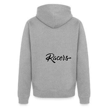 Coureurs - Veste à capuche bio Premium Unisexe - gris chiné - Dos - Nico (187cm)