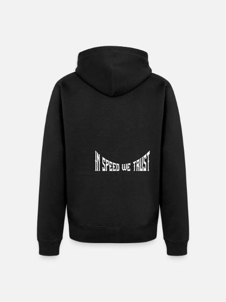 In speed we trust - Unisex Premium Organic Zip Hoodie - black