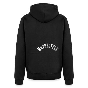 Motocyclette - Veste à capuche bio Premium Unisexe - noir - Dos - Nico (187cm)