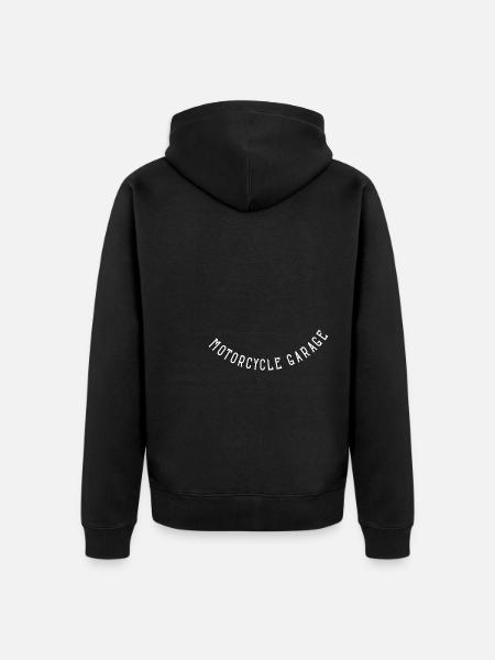Motorcycle Garage - Unisex Premium Bio Zip Hoodie - Schwarz