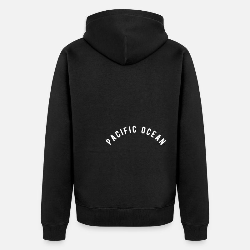 Océan Pacifique - Veste à capuche bio Premium Unisexe - noir