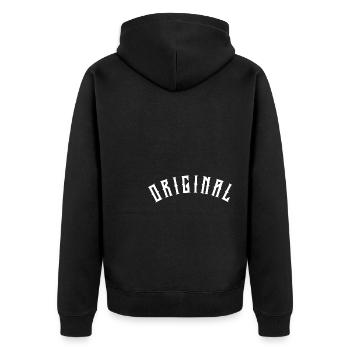 Langue source - Veste à capuche bio Premium Unisexe - noir - Dos - Nico (187cm)