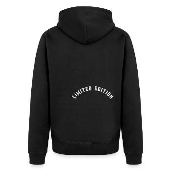 Limited Edition - Unisex Premium Organic Zip Hoodie - black - Back - Nico (187cm)