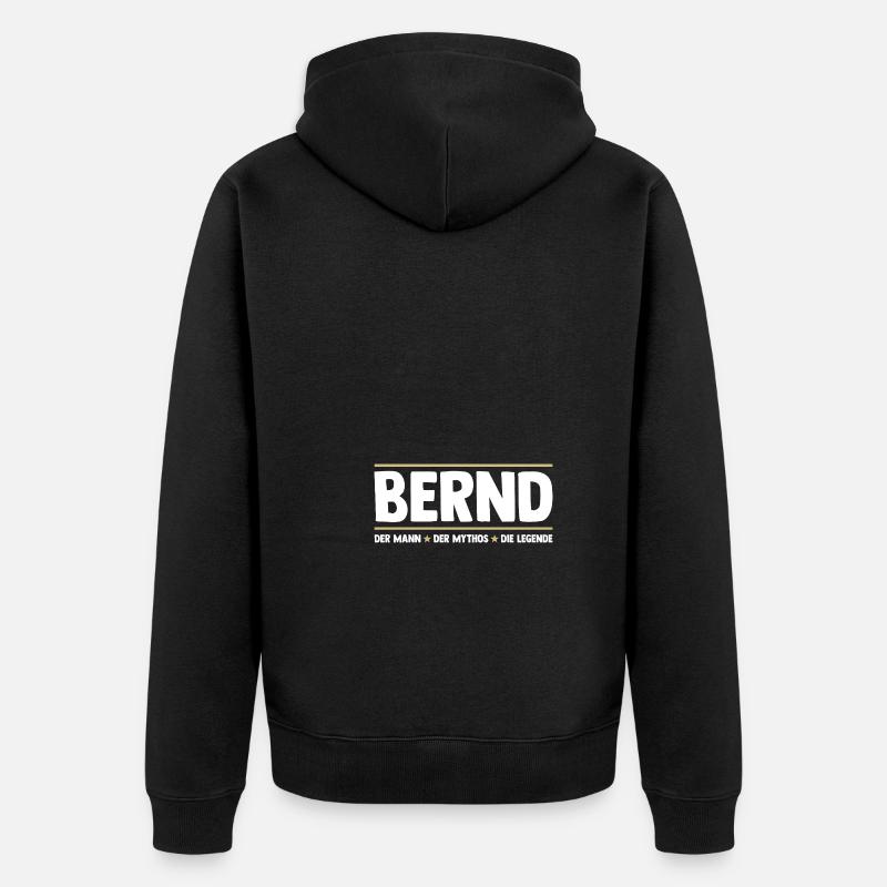 Bernd - Unisex Premium Bio Zip Hoodie - Schwarz