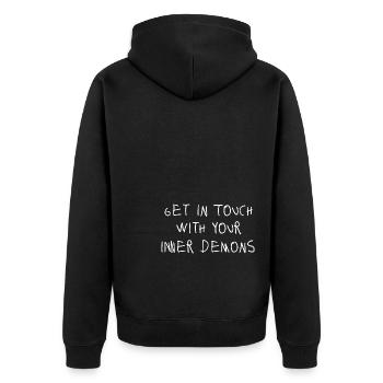 Get in touch with your inner demons Dämonen - Unisex Premium Organic Zip Hoodie - black - Back - Nico (187cm)