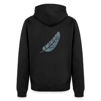Plume Tribal - Veste à capuche bio Premium Unisexe - noir - Dos - Nico (187cm)