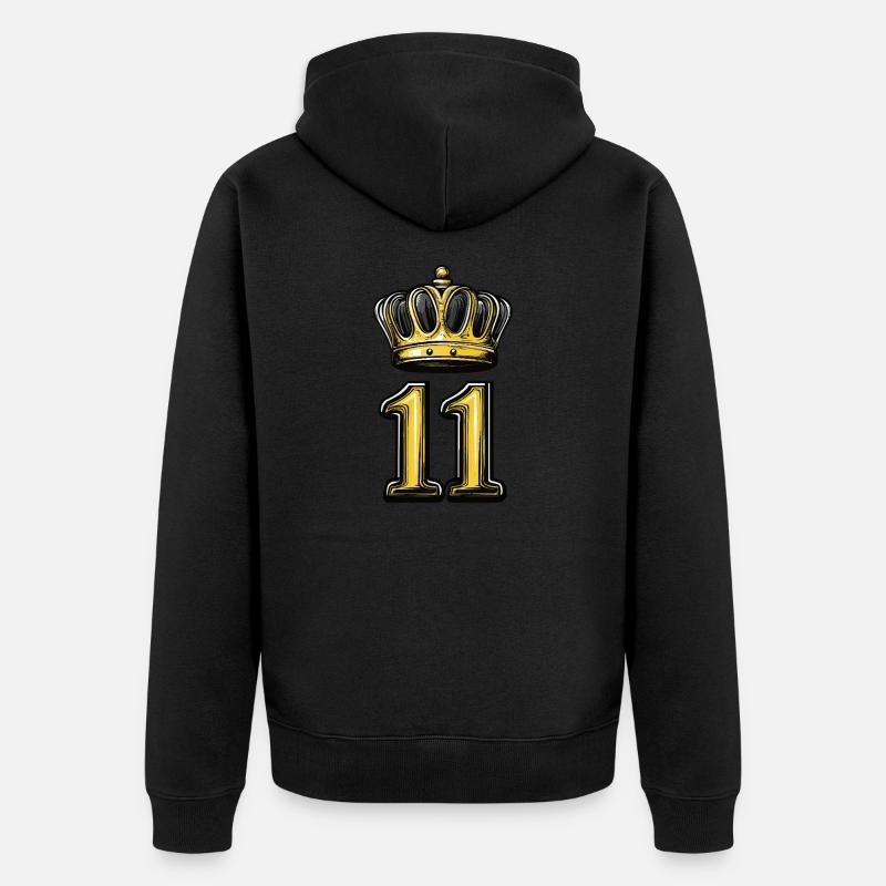 Couronne à 11 chiffres - Veste à capuche bio Premium Unisexe - noir