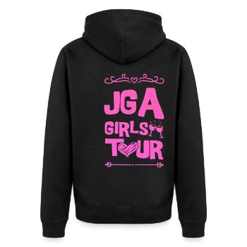 Jga Junggesellinnen Party - Unisex Premium Bio Zip Hoodie - Schwarz - Hinten - Nico (187cm)