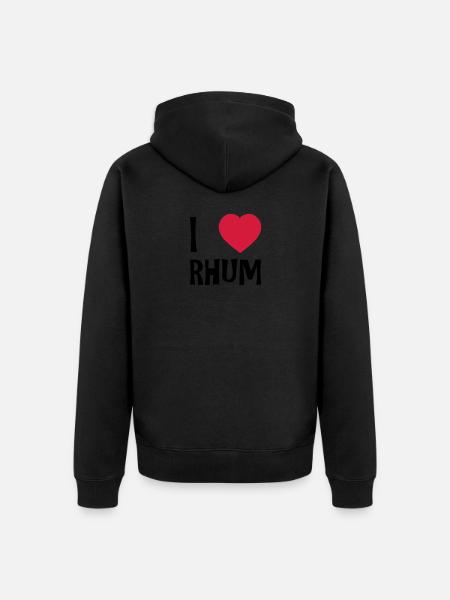 I Love Rhum - Veste à capuche bio Premium Unisexe - noir