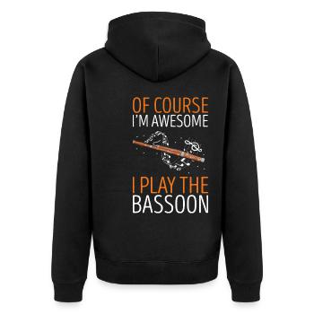 Conception bassoniste pour orchestre à vent - Veste à capuche bio Premium Unisexe - noir - Dos - Nico (187cm)