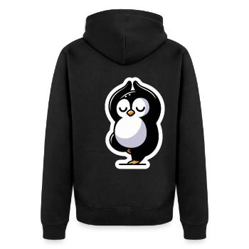 Pingouin de yoga - Veste à capuche bio Premium Unisexe - noir - Dos - Nico (187cm)