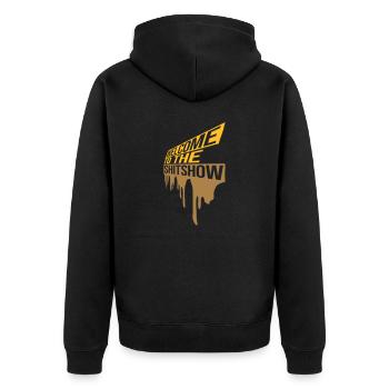 Drops Welcome Shitshow - Unisex Premium Organic Zip Hoodie - black - Back - Nico (187cm)