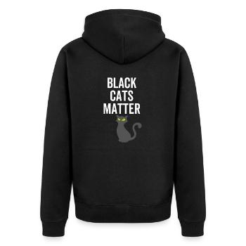 Les chats noirs comptent - Veste à capuche bio Premium Unisexe - noir - Dos - Nico (187cm)