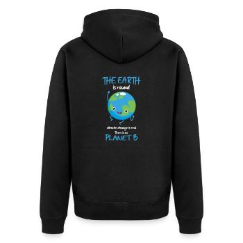 Le changement climatique est réel et il n’y a pas de planète B - Veste à capuche bio Premium Unisexe - noir - Dos - Nico (187cm)
