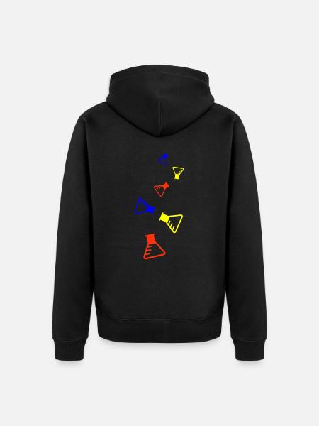 Test Tube Icon - Unisex Premium Organic Zip Hoodie - black