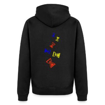Symbole du sablier - Veste à capuche bio Premium Unisexe - noir - Dos - Nico (187cm)