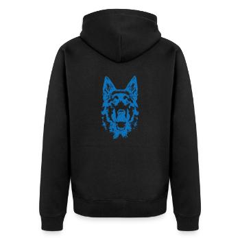 German Shepherd Dog Trainer Dog School Animal Shelter Dog - Unisex Premium Organic Zip Hoodie - black - Back - Nico (187cm)
