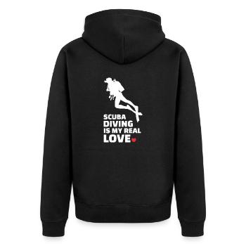 J’adore la plongée sous-marine - Veste à capuche bio Premium Unisexe - noir - Dos - Nico (187cm)