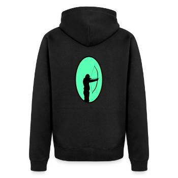 archer - Veste à capuche bio Premium Unisexe - noir - Dos - Nico (187cm)