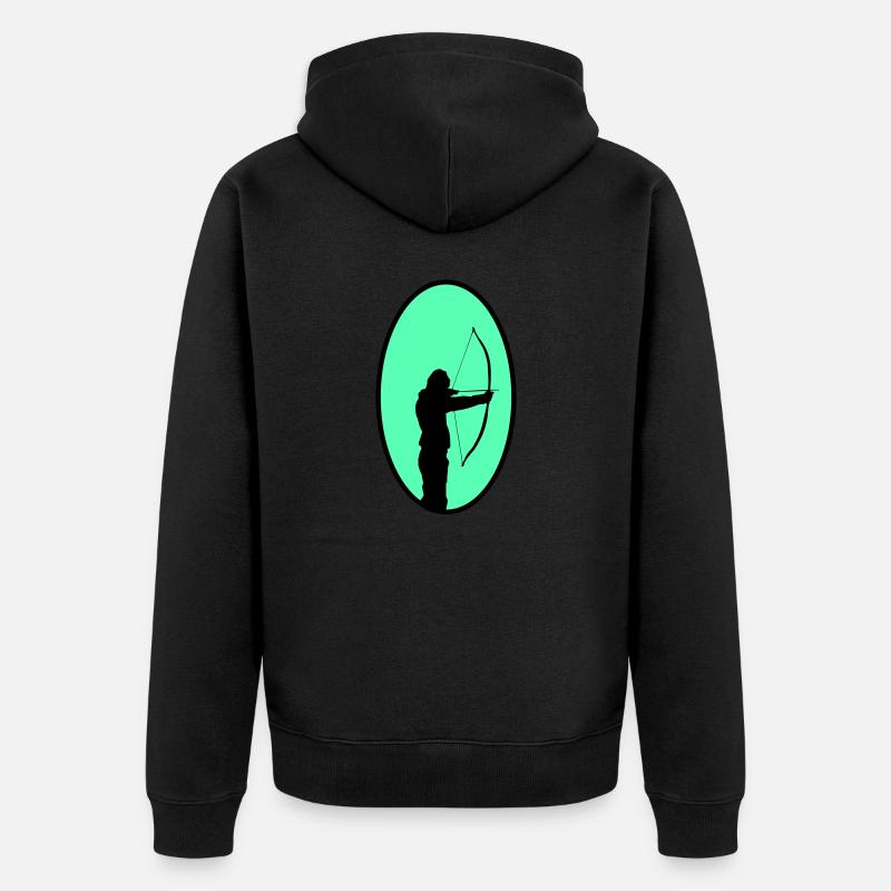 archer - Veste à capuche bio Premium Unisexe - noir