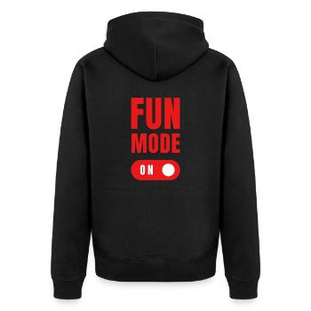 Mode amusant sur - Veste à capuche bio Premium Unisexe - noir - Dos - Nico (187cm)