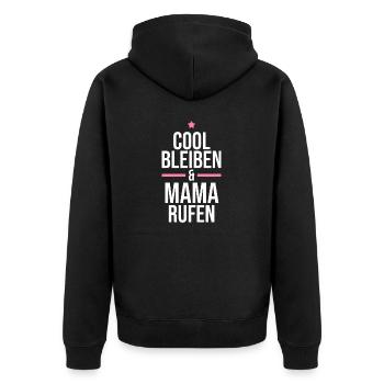 Mutter Muttertag Mama - Unisex Premium Bio Zip Hoodie - Schwarz - Hinten - Nico (187cm)