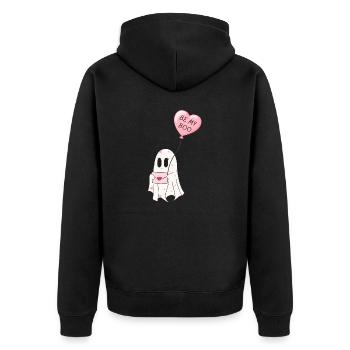 be my boo -idée cadeau saint Valentin - Veste à capuche bio Premium Unisexe - noir - Dos - Nico (187cm)