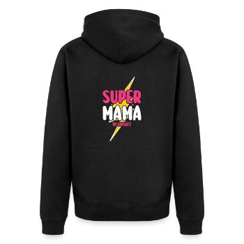 Mom Mother's Day Mom - Unisex Premium Organic Zip Hoodie - black - Back - Nico (187cm)