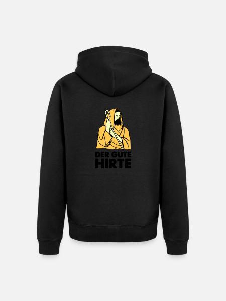 Jesus Shepherd - Unisex Premium Organic Zip Hoodie - black
