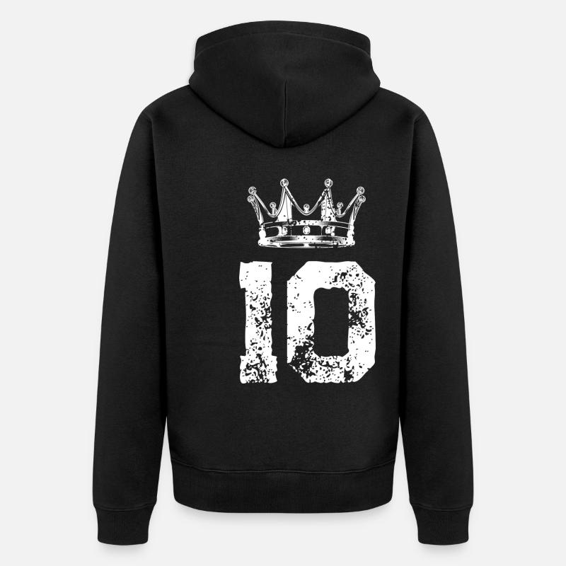 Couronne de 10 chiffres - Veste à capuche bio Premium Unisexe - noir