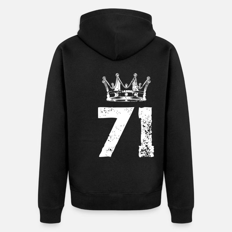 71 Couronne numérique - Veste à capuche bio Premium Unisexe - noir