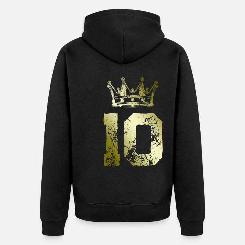 Couronne de 10 chiffres - Veste à capuche bio Premium Unisexe - noir