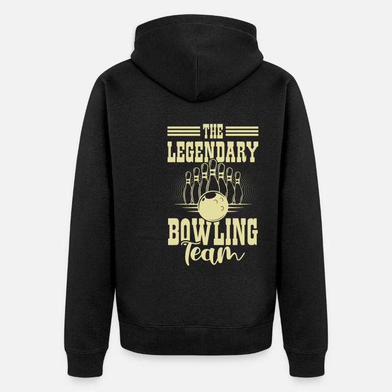 Équipe légendaire de bowling - Veste à capuche bio Premium Unisexe - noir
