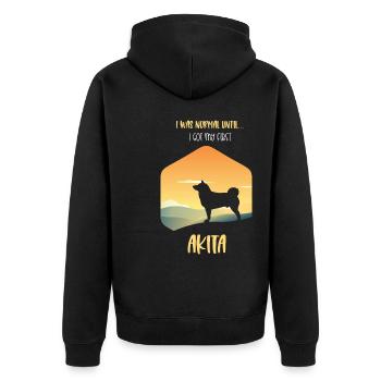 Akita - Veste à capuche bio Premium Unisexe - noir - Dos - Nico (187cm)