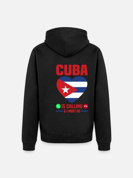 Kuba - Unisex Premium Bio Zip Hoodie - Schwarz