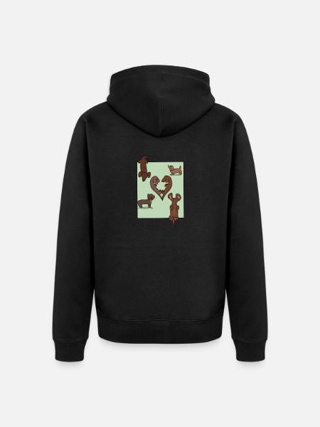 Teckel - Veste à capuche bio Premium Unisexe - noir